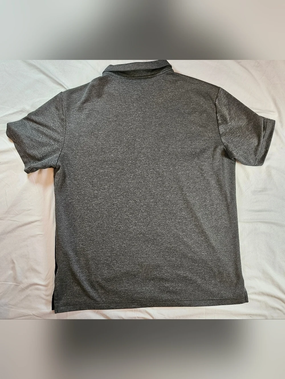 Adidas Golf Mens Gray And Black Short Sleeve Buttoned Polo Shirt Sìze Large